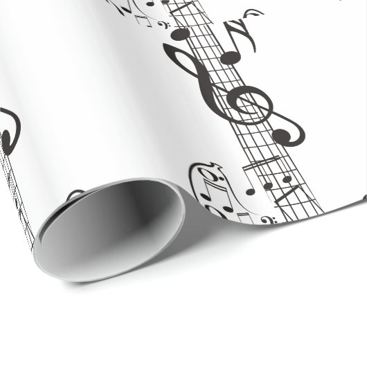 gitaar en Muzieknoten 11 Cadeaupapier (Rol Hoek)