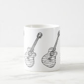 Gitaar en muzieknoten koffiemok (Center)
