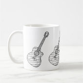 Gitaar en muzieknoten koffiemok (Links)