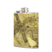  gitaar en Muzieknoten Kolf Heupfles (Links)