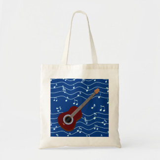 gitaar en notentas tote bag