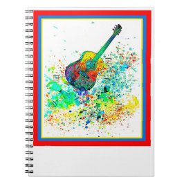 gitaar en snoeren notitieboek