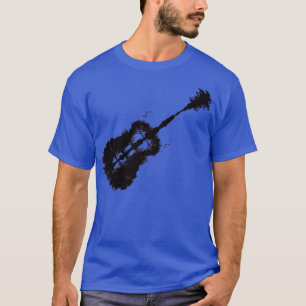 gitaar en stad t-shirt