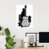 gitaar en stijlen poster (Thuiskantoor)
