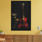 Gitaar en versterker grote canvas muur kunst (Insitu (Woonkamer))