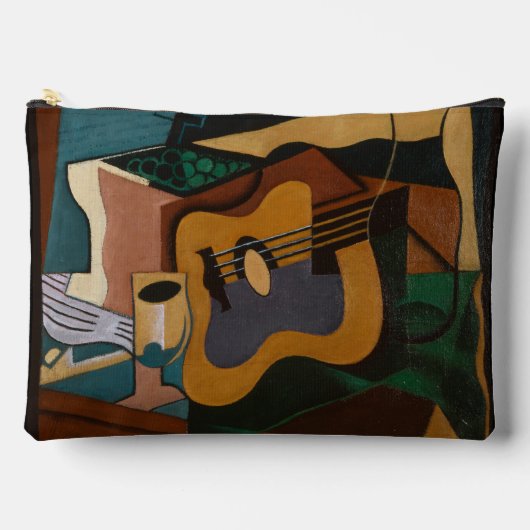 Gitaar En Wijn Abstract Schilderij Etui (Voorkant)