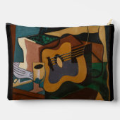 Gitaar En Wijn Abstract Schilderij Etui (Achterkant)