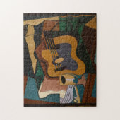 Gitaar En Wijn Abstract Schilderij Legpuzzel (Verticaal)