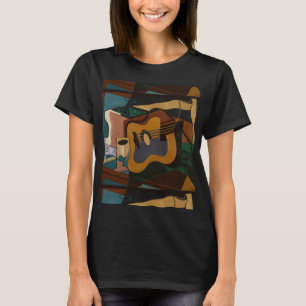 Gitaar En Wijn Abstract Schilderij T-shirt