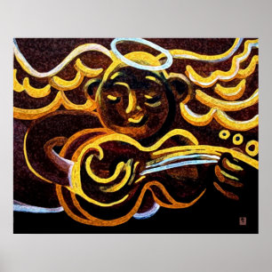 Gitaar engel poster