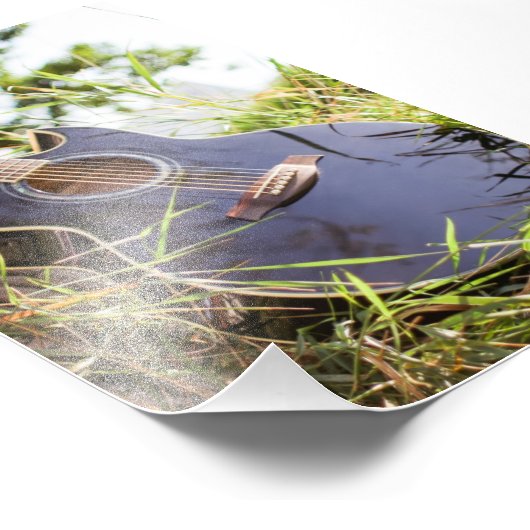 gitaar foto afdruk (Hoek)