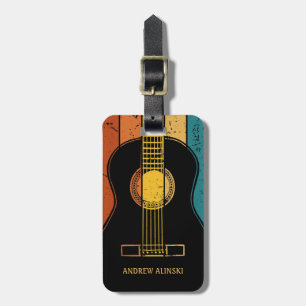 gitaar gepersonaliseerd bagagelabel