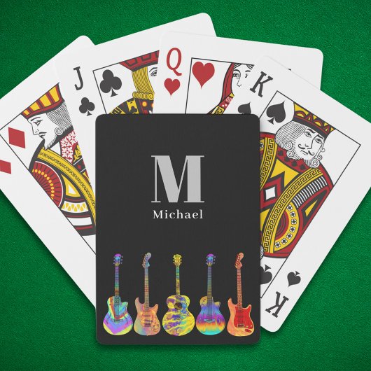 Gitaar gepersonaliseerd pokerkaarten