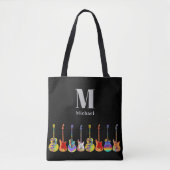 Gitaar gepersonaliseerd tote bag (Voorkant)