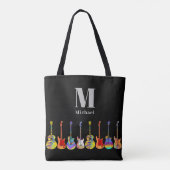 Gitaar gepersonaliseerd tote bag (Achterkant)