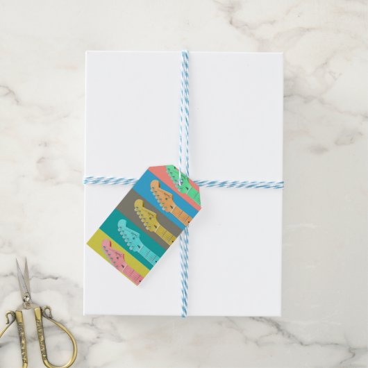 Gitaar Gift Labels Cadeaulabel (Met Touw)