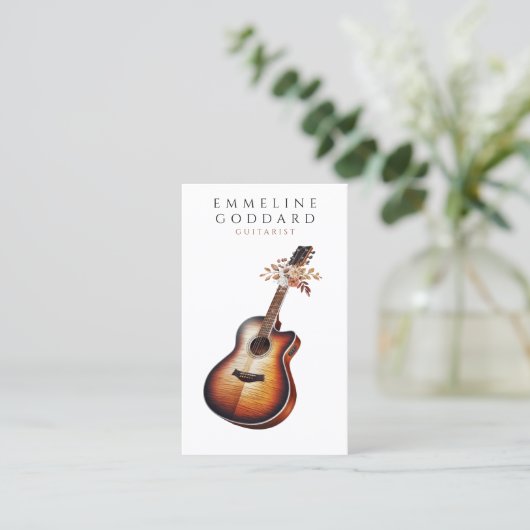 Gitaar Gitarist Muzikant Docent Visitekaartje (Staand voorkant)