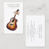 Gitaar Gitarist Muzikant Docent Visitekaartje (Voorkant / Achterkant)