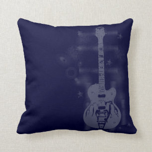 Gitaar Grafisch Blauwe Kussens