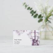 Gitaar Graphic PUR profiel kaart Visitekaartje (Staand voorkant)