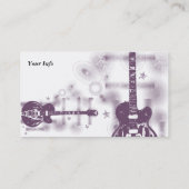 Gitaar Graphic PUR profiel kaart Visitekaartje (Achterkant)