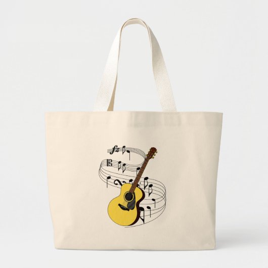 gitaar grote tote bag (Voorkant)