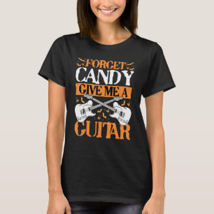 Gitaar Halloween kostuum enge gitaar speler truc T-shirt