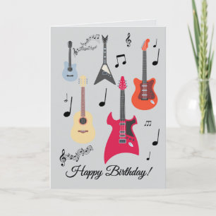 Gitaar Happy Birthday Kaart
