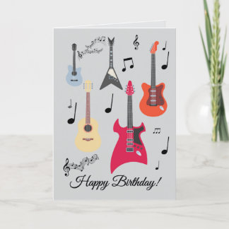 Gitaar Happy Birthday Kaart