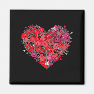 Gitaar Hart Liefde Valentijnsdag Gitarist Speler Magneet