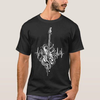Gitaar Hartslag Muziek T-shirt