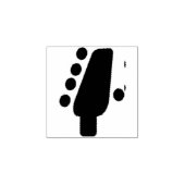 Gitaar hoofd pictogram rubberstempel (Afrduk)