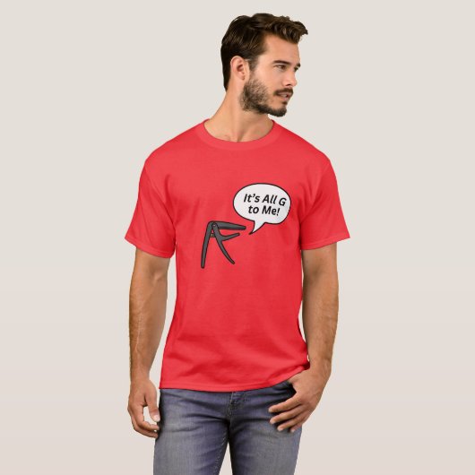 Gitaar Humor T-shirt (Voorkant volledig)