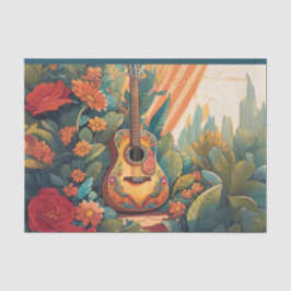 Gitaar in de tuin Decoupage Tissue Paper Tissuepapier
