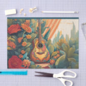 Gitaar in de Tuin Decoupage Tissuepapier (Craft)