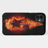 gitaar in Flames 2 iPhone 5 Hoesje (Achterkant (horizontaal))