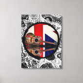 Gitaar in Groot-Brittannië Canvas Afdruk (Voorkant)