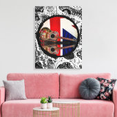 Gitaar in Groot-Brittannië Canvas Afdruk (Insitu (Woonkamer))