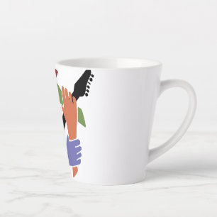 Gitaar in Hand Latte Mok