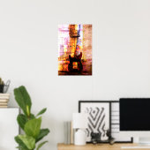 gitaar in het midden poster (Thuiskantoor)