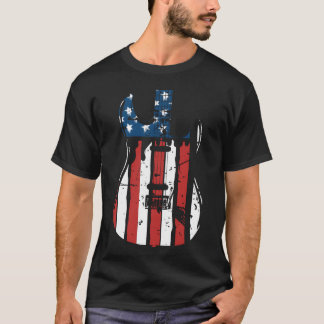 Gitaar in nood Vintage speler Rock Roll muziek v T-shirt