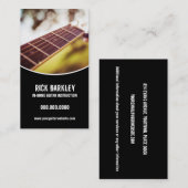 Gitaar instructeur gebogen zwart Lijst Visitekaartje (Voorkant / Achterkant)