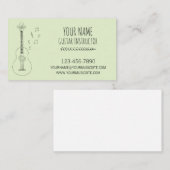 Gitaar instructeur gitarist professionele muzikant visitekaartje (Voorkant / Achterkant)