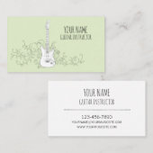 Gitaar instructeur gitarist professionele muzikant visitekaartje (Voorkant / Achterkant)