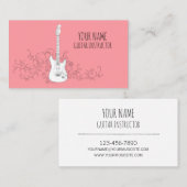 Gitaar instructeur gitarist professionele muzikant visitekaartje (Voorkant / Achterkant)