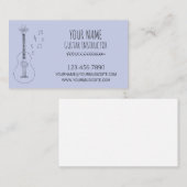 Gitaar instructeur gitarist professionele muzikant visitekaartje (Voorkant / Achterkant)