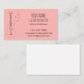 Gitaar instructeur gitarist professionele muzikant visitekaartje (Voorkant / Achterkant)