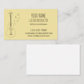 Gitaar instructeur gitarist professionele muzikant visitekaartje (Voorkant / Achterkant)