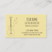 Gitaar instructeur gitarist professionele muzikant visitekaartje (Voorkant)