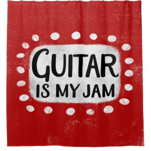 Gitaar is mijn jam douchegordijn